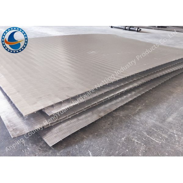 Flat Wedge Wire Screen Panels Anti - Corrosion Welding Technique