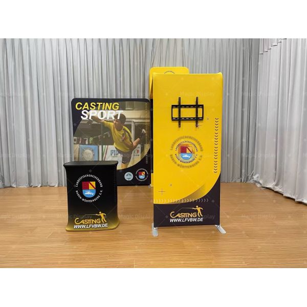 3x3m Trade Show Booth Modular 250g Stretch Fabric Display Booth