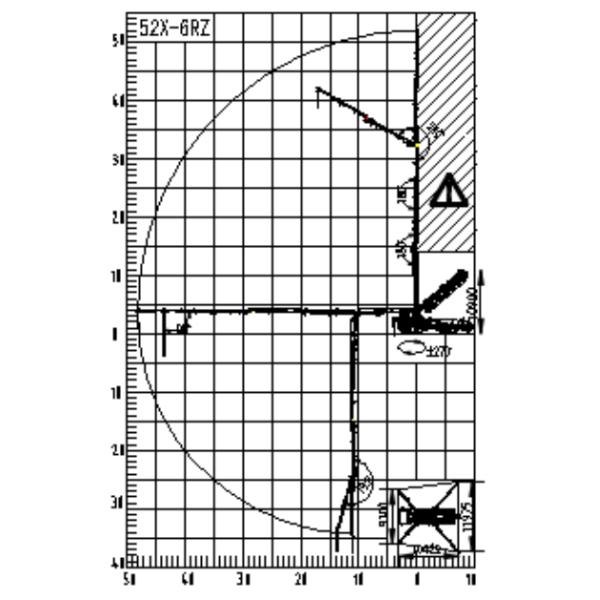 Vertical Reach 52m Used Truck Concrete Pump 600L Truck Mounted Concrete Pump
