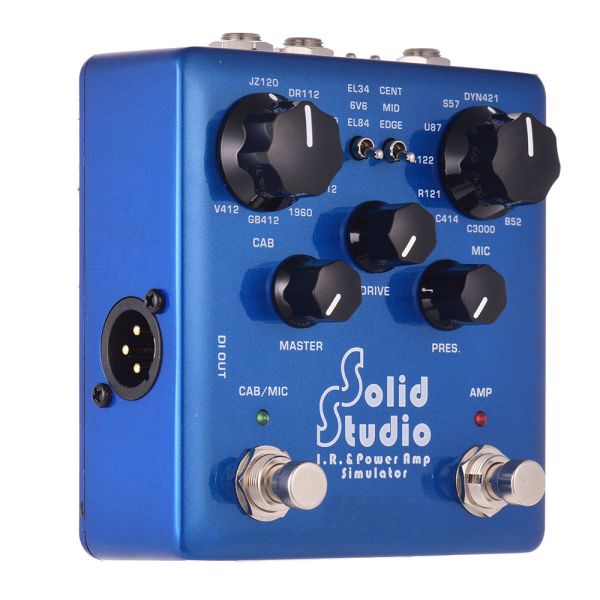 Solid Studio IR Power Amp Simulator Guitar Multi Effect Pedal Dual Footswitch Builtin 8 Cabinet 8 Microphone True Bypass