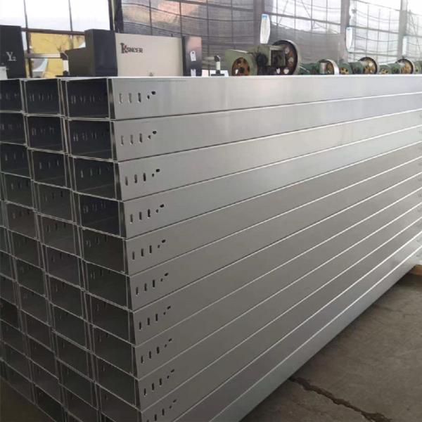 Industrial 304 Stainless Steel Cable Tray Silver Color Height Customized