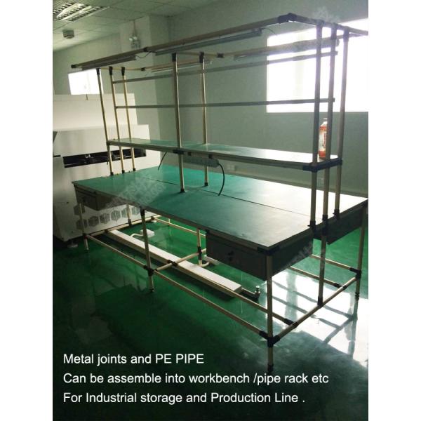 T Shape Vertical Metal Joint Chroming Connector For Industrial Stage HJ-3D