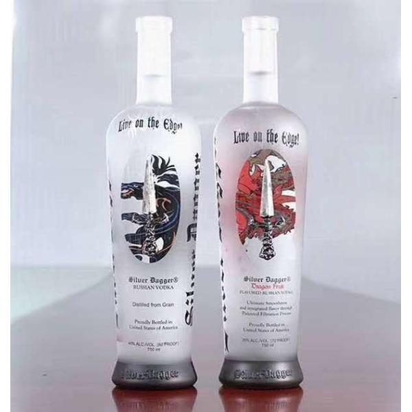 XO/Brandy/Whiskey/Vodka Crystal White Glass Bottle with Decal Surface Handling