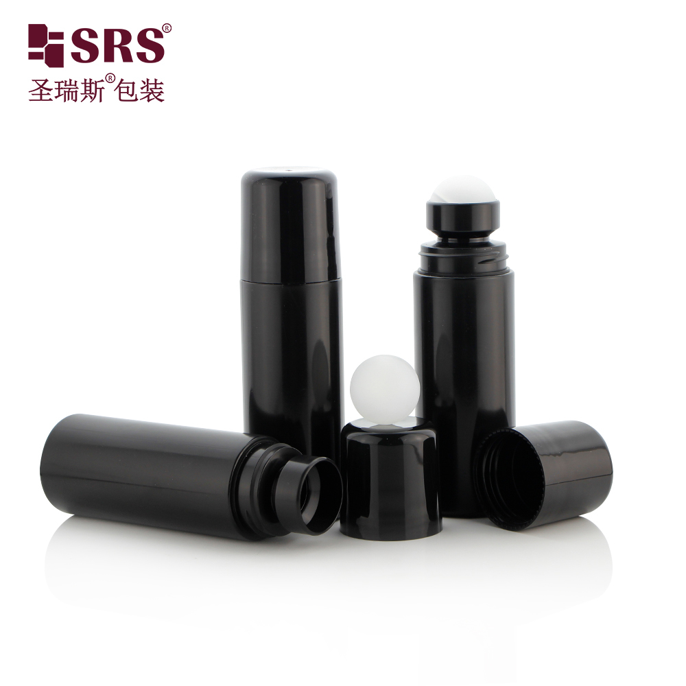 RPPD-90ML Custom Black PP PCR Roll On Deodorant Gel Cooling Relief Bottle