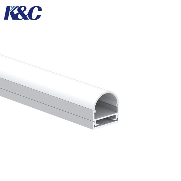 6065 Aluminum Extrusion LED Profile K28 with Fast Heat Dissipation and Sandblasting Oxidation for Strip Lighting