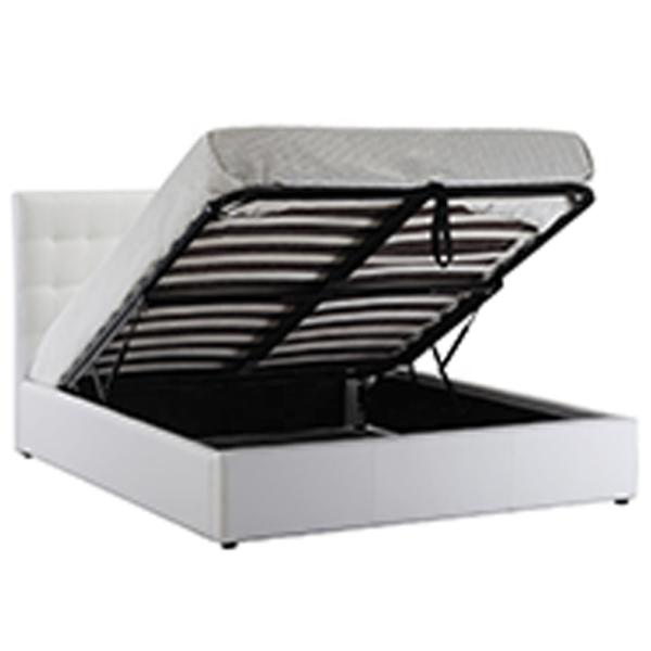 Fabric Small Ottoman Double Size Bed Stain Resistant Multiscene