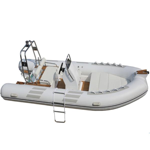 2022 orca  hypalon rib boat 16ft with fuel tank light grey rib480D with back steps