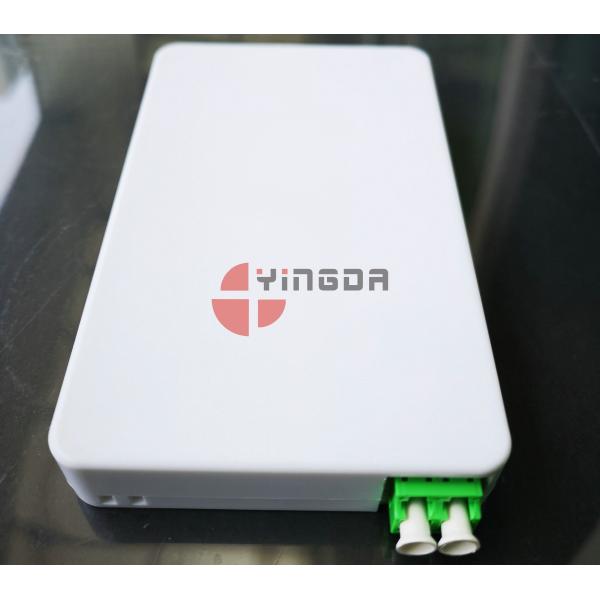 Soporte plástico de la pared LC/APC del usuario final de 2 de la caja de fibra óptica a dos caras portuaria del suscriptor