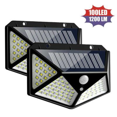 Waterproof Outdoor IP65 Solar powered Motion Sensor Infrared Wall Lamp 100 Led Garden Sensor Solar night Light