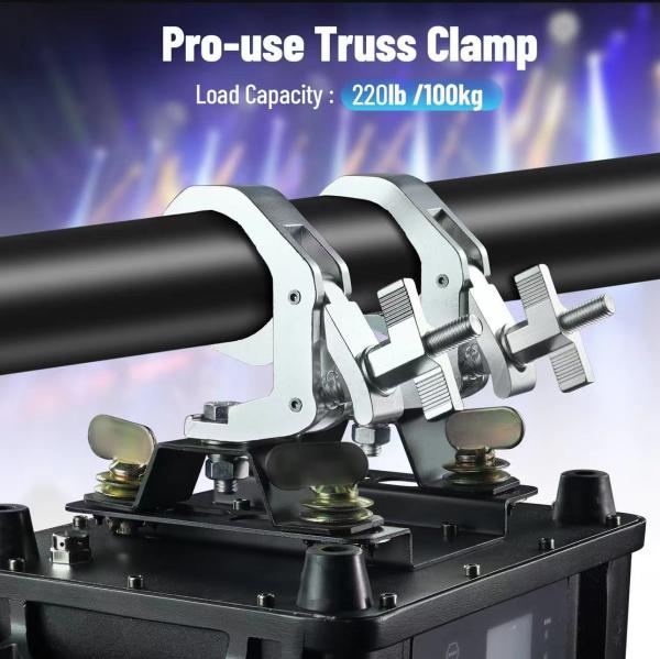 50mm-60mm Silver Aluminum Clamps Foldable Truss Clamps Corrosion Resistant