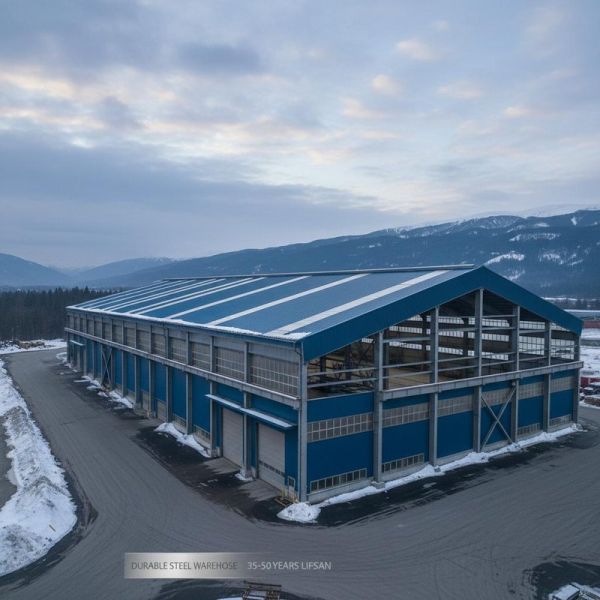 Customizable Steel Structure Warehouse with 50-Year Lifespan and Snow Load Adaptability