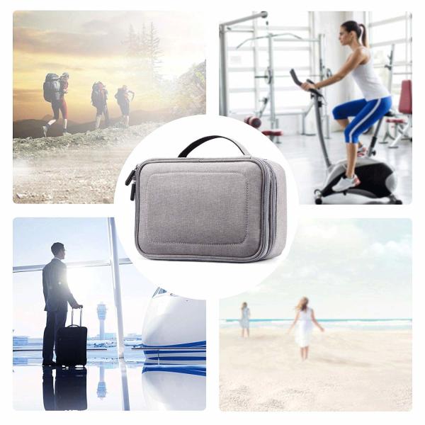 3 Layers Waterproof Cosmetic Organizer Bag Beauty Travel Case With Dividers