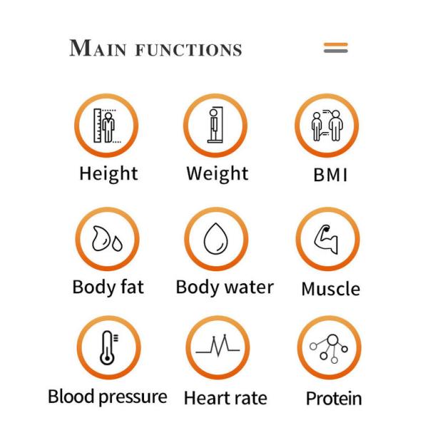 La altura y el peso médicos de fichas escala el dispositivo del análisis de la composición del cuerpo