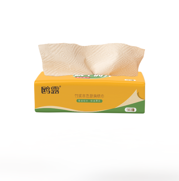 High Quality 2-Ply Disposable Kitchen Tissue Roll OEM Hot Selling Water Absorbent Sustainable Home Kitchen Paper Bag Style
