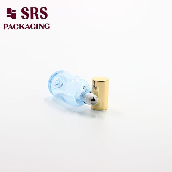 Round Empty Plastic Refillable Roller Bottle 18ml for Essential Oils Perfume