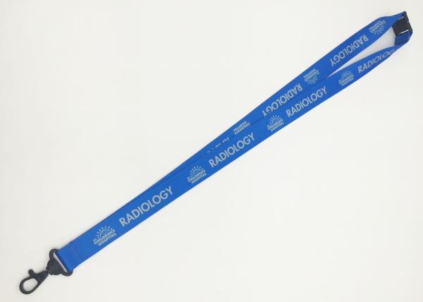 Blue sublimation printing lanyards/ heat transfer lanyards with plastic lobster clip