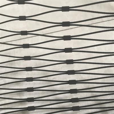 Flexible Stainless Steel Rope Mesh Balustrade Black Oxide Railing Web Net