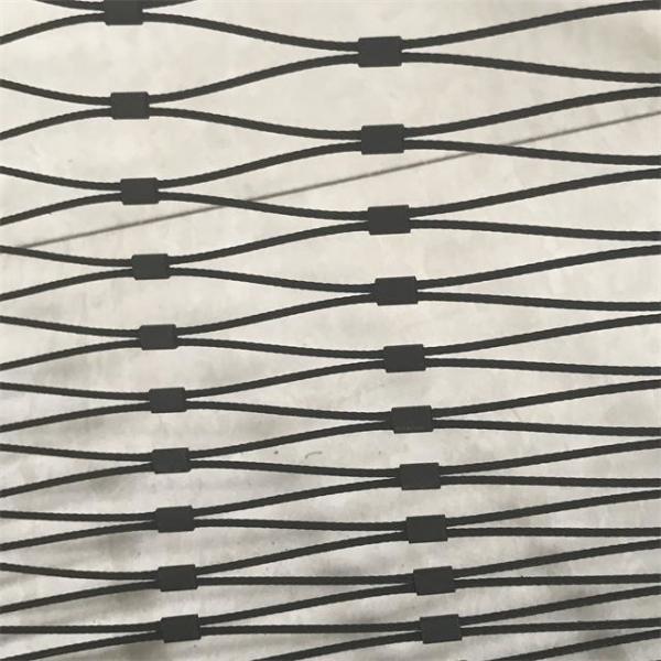 Flexible Stainless Steel Rope Mesh Balustrade Black Oxide Railing Web Net