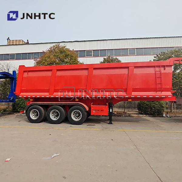 Hydraulic Dump Tipper Trailer 3 Axle Semi Trailer for Construction Waste/Sand Transport