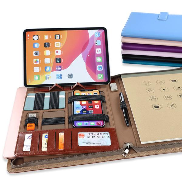 Handheld исполнительная кожаная портативная машинка портфолио дела универсальная с банком силы