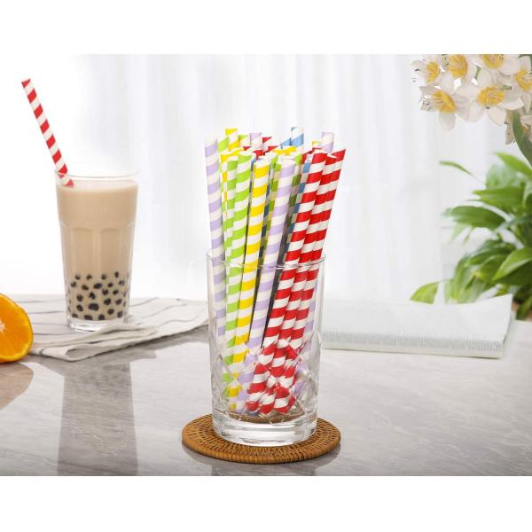 8mm Gift Seasonal BPA Free Customized Paper Straws