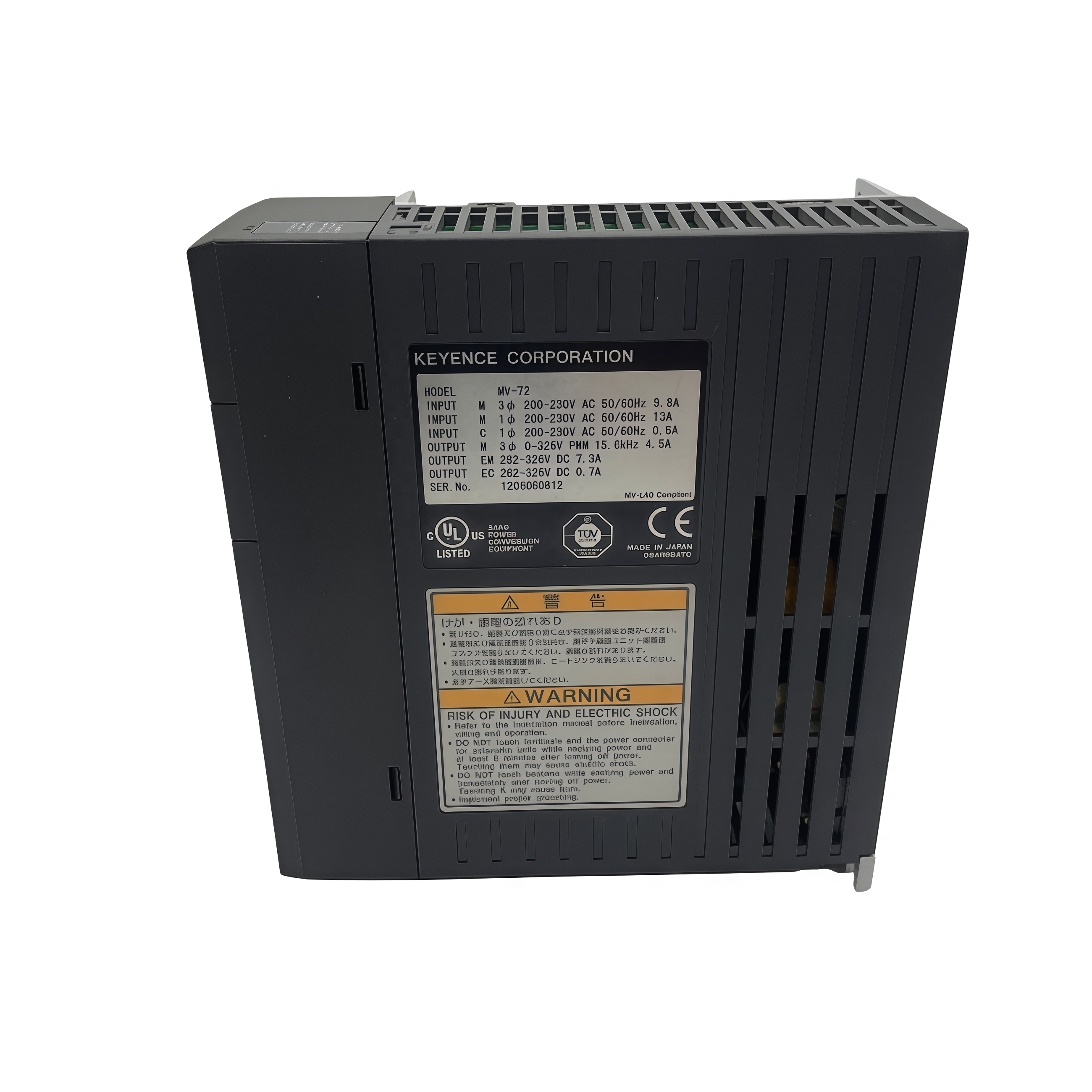 KEYENCE MV-72 AC Servo Amplifier Precision Motion Control Automation Sensor Driver Unit