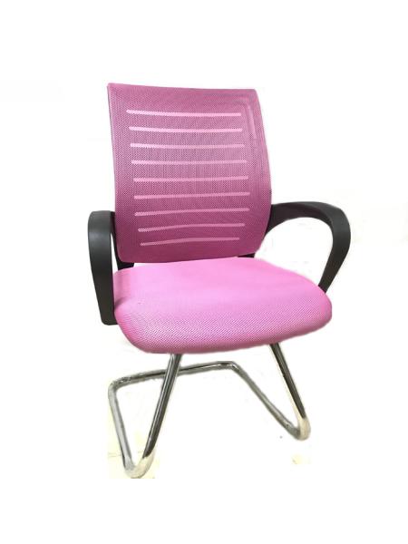 Red PU Leather Conference Chairs , Non Swivel Office Chair Water Resistant