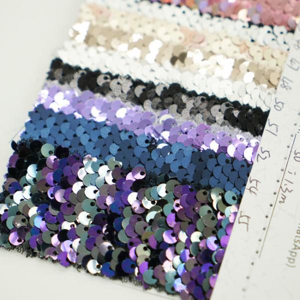 Ткань Sequins полиэстера шарика PRT для различной одежды этапа моды