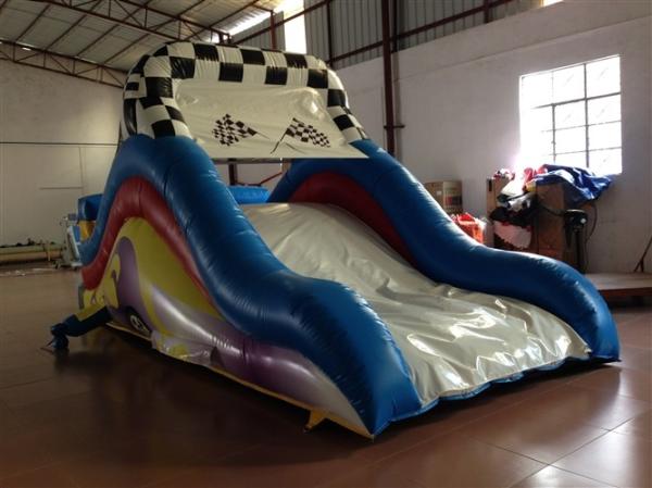 Small Size Inflatable Dry Slide 5-7 Children Capacity / Kids Bouncy Castle With Slide