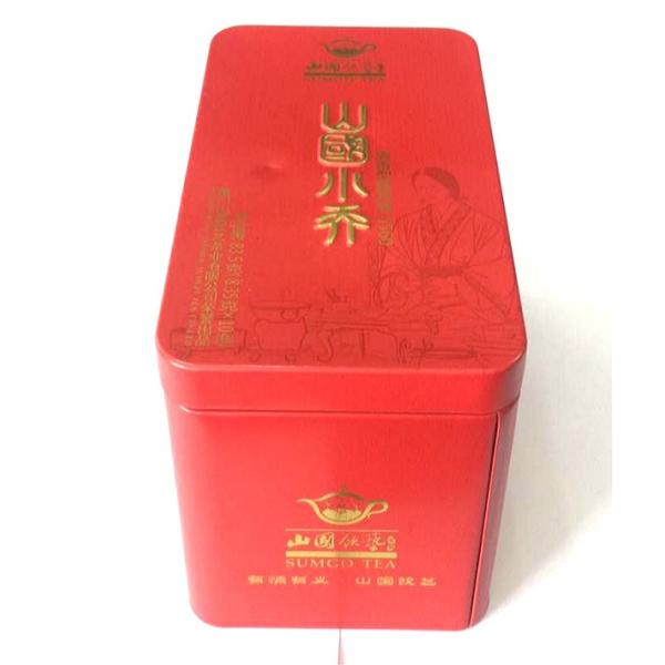 DADI Custom Design Rectangular Tea Tin Box with Embossing Effect Rt5 in Tin Material