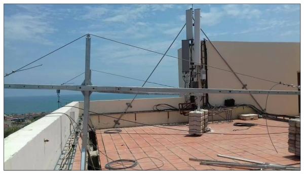Electric hoist 380V building cleaning suspended platform in Indonesia