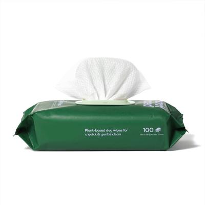 Viscose Plant Fiber Pure Water Pet Wet Wipes 20x20cm Dog Paw Cleaning Wipes
