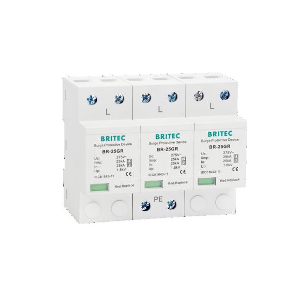 BR-25GR 3P Class I Spd Surge Protector Lightning Arrester Surge Protection  Thunder Protector