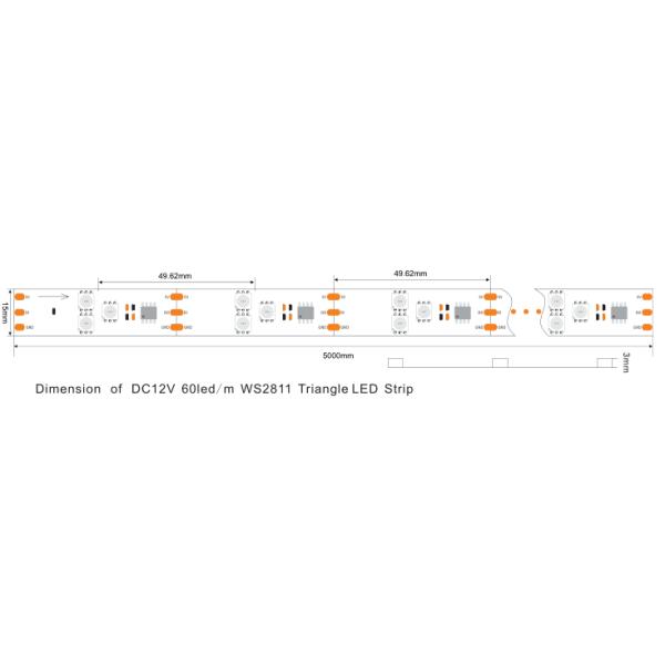 Прокладка приведенная высокой яркости треугольника, хигх-денситы Аддрессабле освещение приведенное прокладки ВС2811