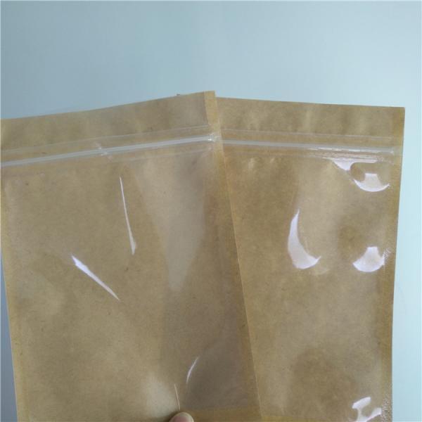 Bens recicláveis dos sacos de papel feitos sob encomenda do descanso do saquinho do café da semente da cereja com janela