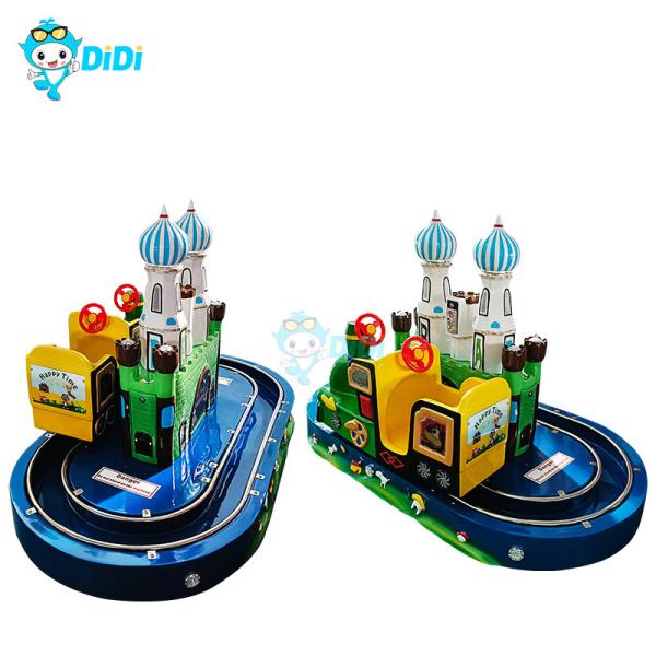 Electric Mini Train Kiddie Ride - Interactive Castle Rail Train Game for Kids