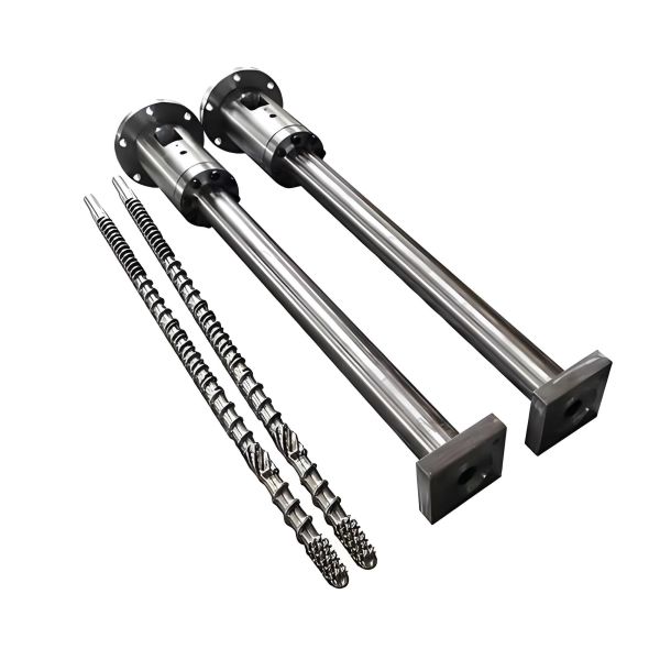 Plastic granulator screw and barrel