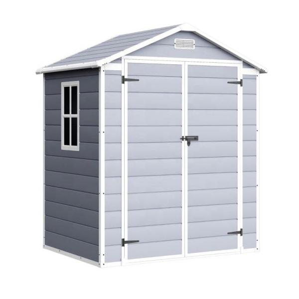 UV Resistant Easily Assembled Outdoor Storage Shed Lockable Door Backyard Storage Shed