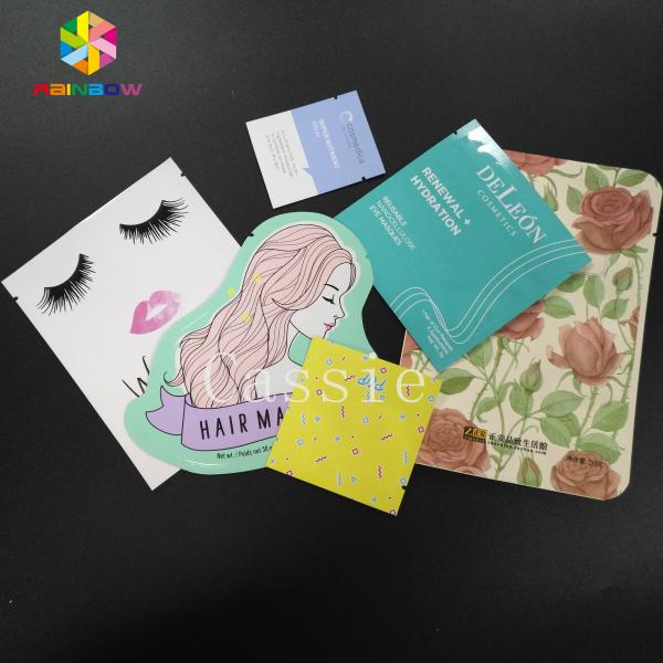 Laminate PE PET Aluminum Foil Pouch Packaging Facial Mask Plastic Bags With CMYK Gravure