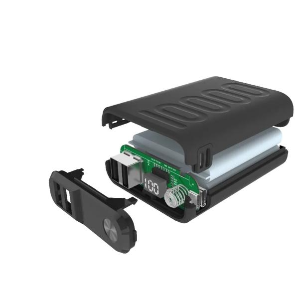 Mini Power Bank 10000mAh 20000mAh PD18W Fast Charging LCD Display with Wireless Output and PVC Material