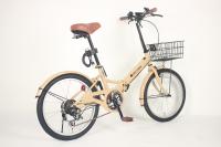 20インチ 折りたたみ通勤用自転車 6速ギア付き