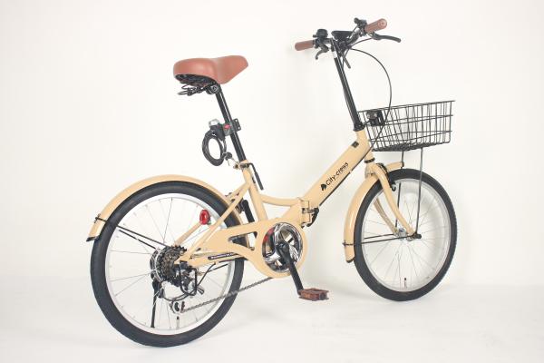 20インチ 折りたたみ通勤用自転車 6速ギア付き