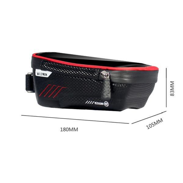 Front Tube Frame Bike Bicycle Handlebar Bag with 1L Capacity Waterproof Phone Mount