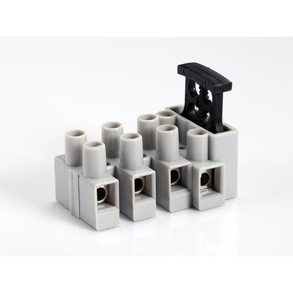 Plastic Electrical Screw Feed Through 4 Pole Pin Fuse Holder Terminal Block Connector