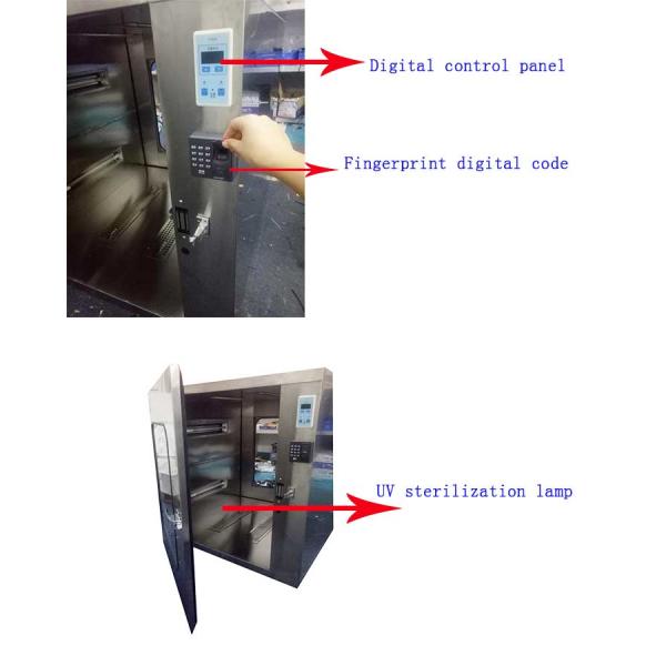 A passagem da caixa de transferência da passagem através da caixa com senha da impressão digital destrava a esterilização da caixa de passagem da sala de limpeza