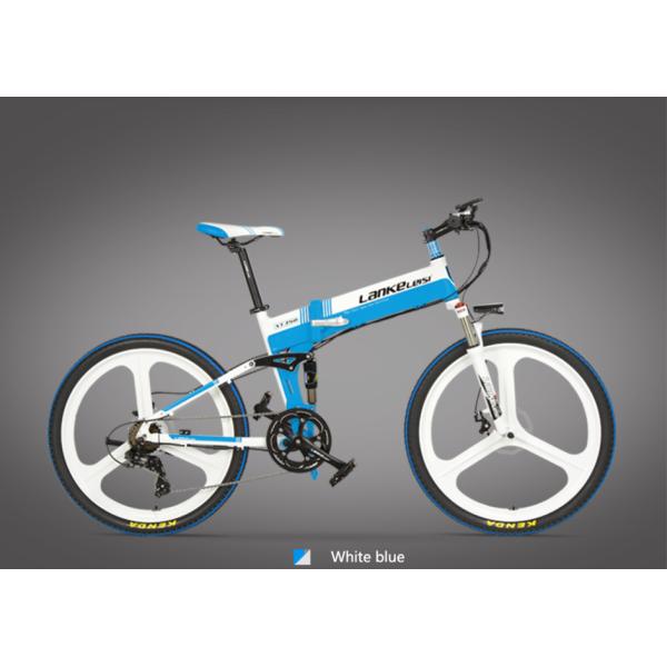 Safe 26 Inch Electric Bicycle , 27 Speed Mountain Bike Hydraulic Suspension Fork