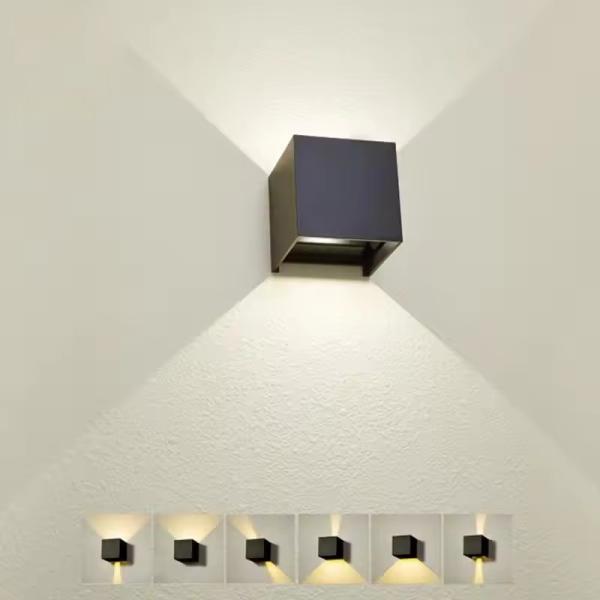 Modern IP65 Up Down Light Home Outdoor Waterproof Wall Light Black LED Outdoor Wall Lamp