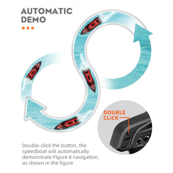 State of Assembly Ready-to-Go Remote Control Speed Speedboat for Children's Toys 2.4g