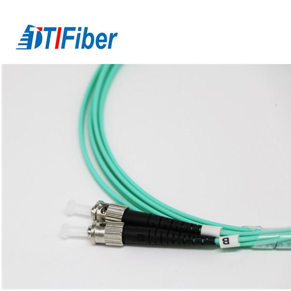 OM3 50/125 Fiber Optic Patch Cord FC To SC Duplex Multi Mode / Fibers With Aqua