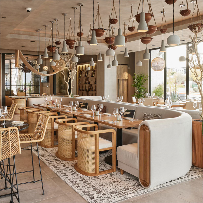 Luxury Design Customizable Commercial Restaurant Furniture Durable Materials Cafe Booth Seating
